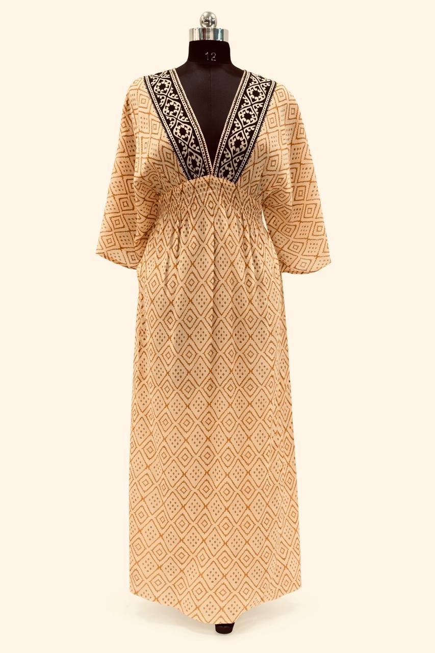 Warm beige resort lounge tunic apparel